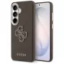 Guess Grained Big 4G Metal Logo Custodia per Samsung Galaxy S26+ Marrone