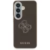 Guess Grained Big 4G Metal Logo Custodia per Samsung Galaxy S26+ Marrone