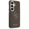 Guess Grained Big 4G Metal Logo Custodia per Samsung Galaxy S26+ Marrone