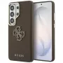Guess Grained Big 4G Metal Logo Custodia per Samsung Galaxy S26 Ultra - Marrone