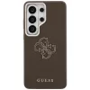 Guess Grained Big 4G Metal Logo Custodia per Samsung Galaxy S26 Ultra - Marrone