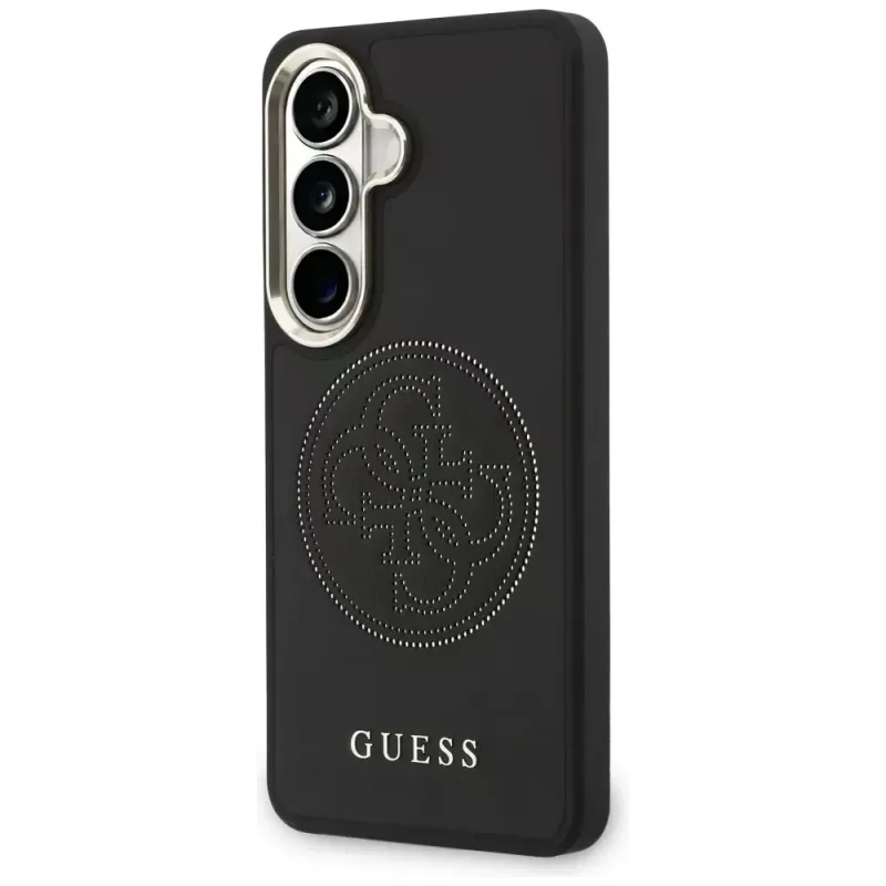Guess Perforated Logo Custodia MagSafe per Samsung Galaxy S26 - Nero