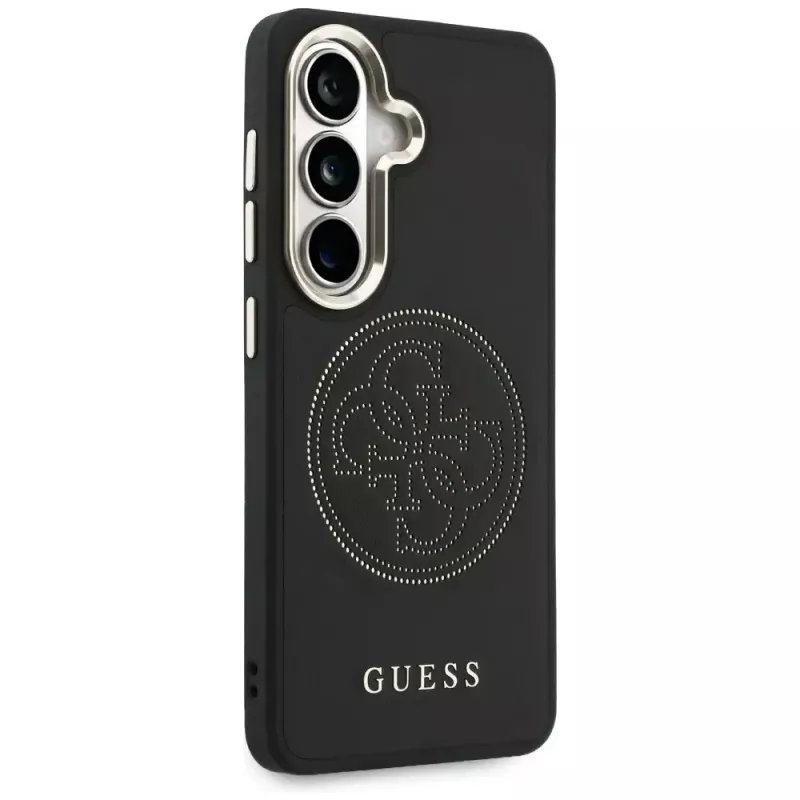 Guess Perforated Logo Custodia MagSafe per Samsung Galaxy S26 - Nero