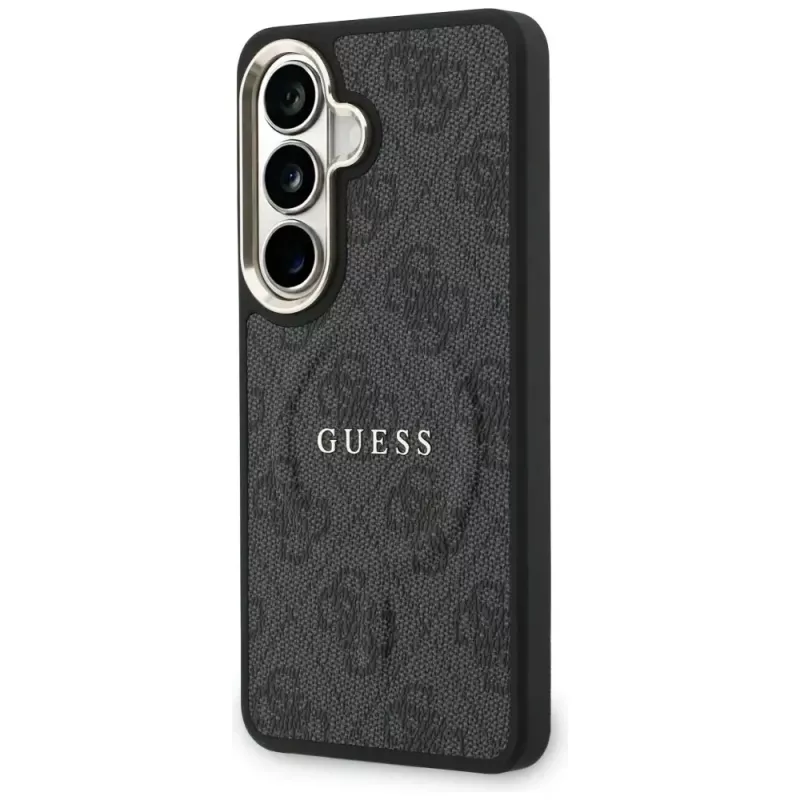 Guess 4G Embossed Ring Custodia MagSafe per Samsung Galaxy S26 (Nero)