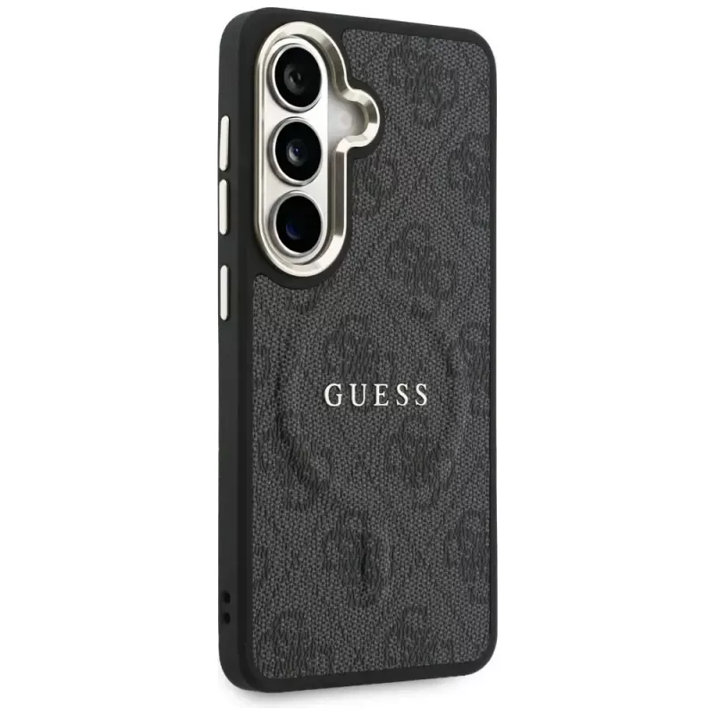 Guess 4G Embossed Ring Custodia MagSafe per Samsung Galaxy S26 (Nero)