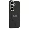 Guess Saffiano Peony Embossed Ring Cover MagSafe per Samsung Galaxy S26 nero