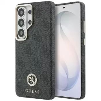 Guess 4G Rhinestone Round Logo Cover MagSafe per Samsung Galaxy S26 Ultra (nero)