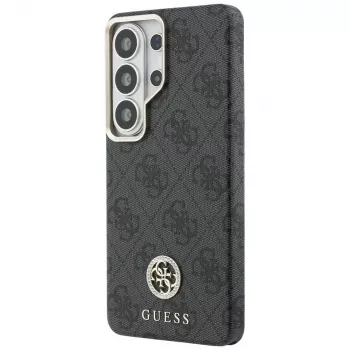 Guess 4G Rhinestone Round Logo Cover MagSafe per Samsung Galaxy S26 Ultra (nero)