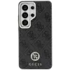 Guess 4G Rhinestone Round Logo Cover MagSafe per Samsung Galaxy S26 Ultra (nero)