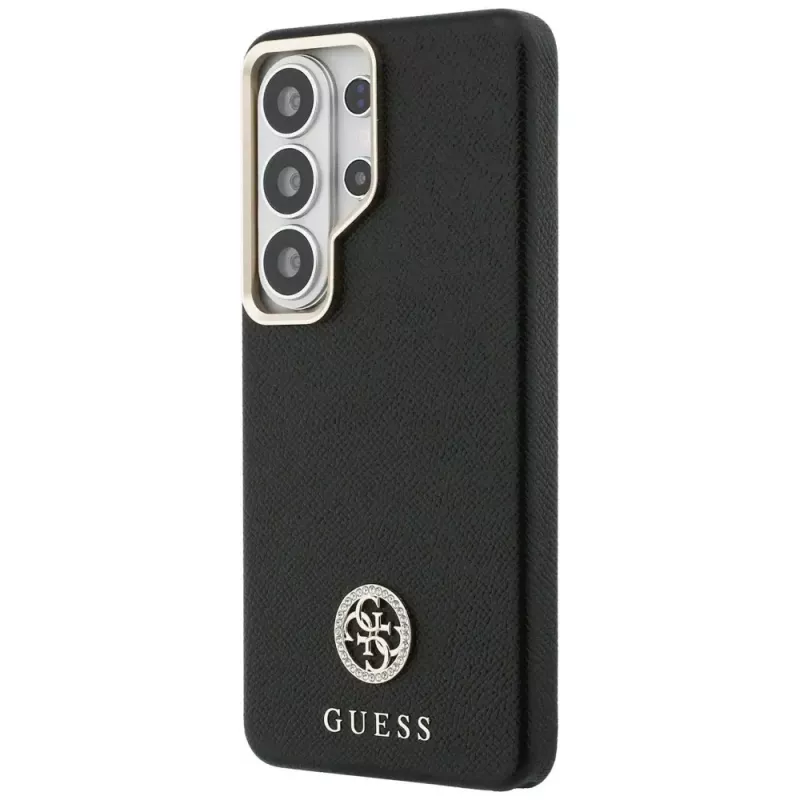 Guess Rhinestone Round Logo Cover MagSafe per Samsung Galaxy S26 Ultra, nero