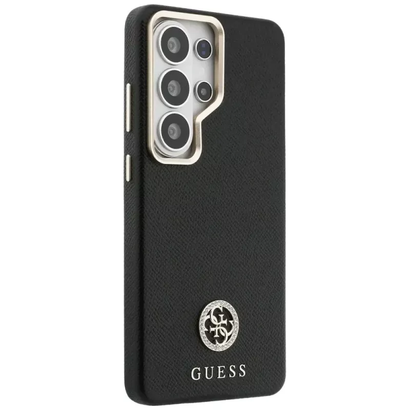 Guess Rhinestone Round Logo Cover MagSafe per Samsung Galaxy S26 Ultra, nero