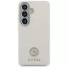 Guess Rhinestone Round Logo Cover MagSafe per Samsung Galaxy S26 beige