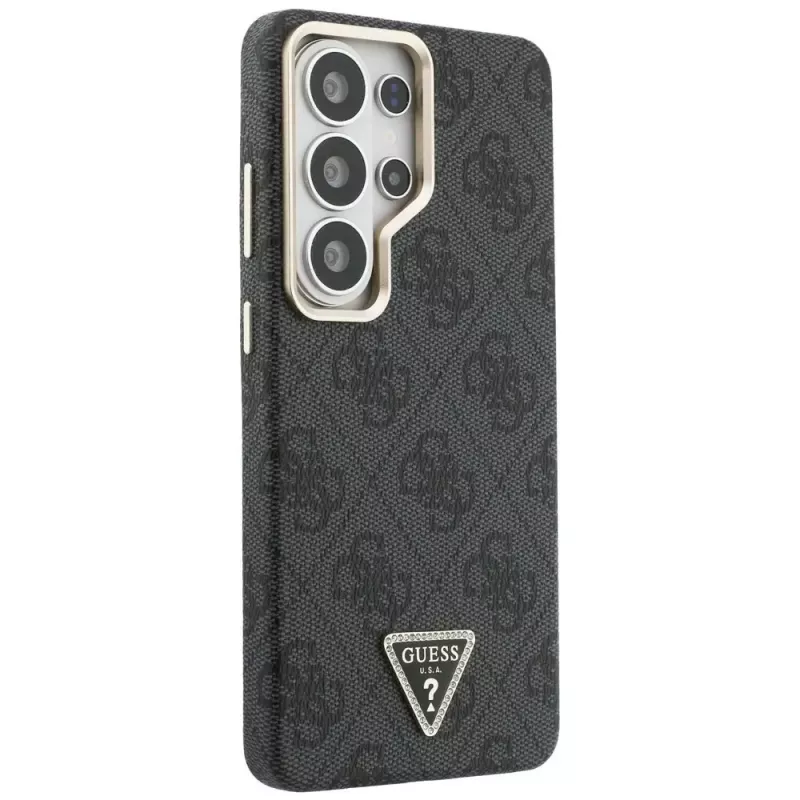 Guess 4G Triangle Logo Cover MagSafe per Samsung Galaxy S26 Ultra (nero)