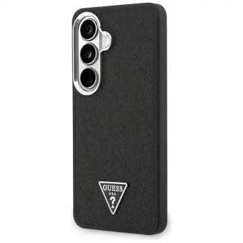 Guess Fixed Glitter Triangle Cover MagSafe per Samsung Galaxy S26, nero