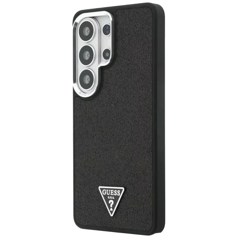 Guess Fixed Glitter Triangle Cover MagSafe per Samsung Galaxy S26 Ultra, nero