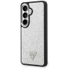 Guess Fixed Glitter Triangle Cover MagSafe per Samsung Galaxy S26 - argento