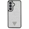Guess Fixed Glitter Triangle Cover MagSafe per Samsung Galaxy S26 - argento