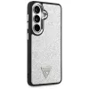 Guess Fixed Glitter Triangle Cover MagSafe per Samsung Galaxy S26 - argento