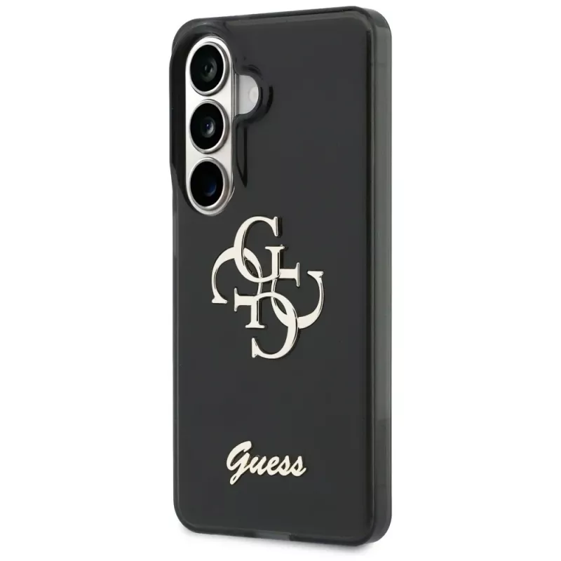 Guess IML Big Metal 4G Script Cover per Samsung Galaxy S26 (nero)
