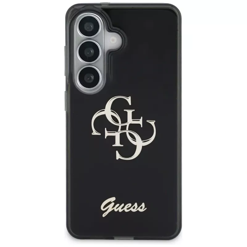 Guess IML Big Metal 4G Script Cover per Samsung Galaxy S26 (nero)