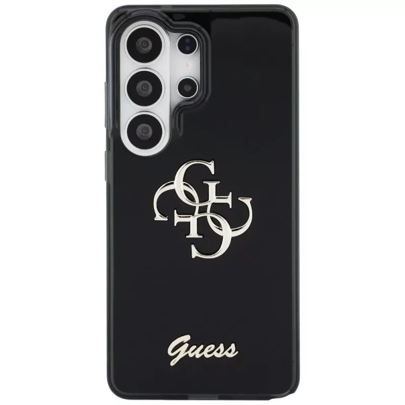 Guess IML Big Metal 4G Script Cover per Samsung Galaxy S26 Ultra (nero)