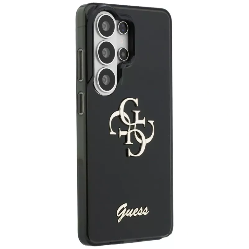 Guess IML Big Metal 4G Script Cover per Samsung Galaxy S26 Ultra (nero)