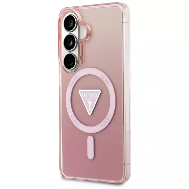 Guess IML Gradient Triangle Cover MagSafe per Samsung Galaxy S26 (rosa)