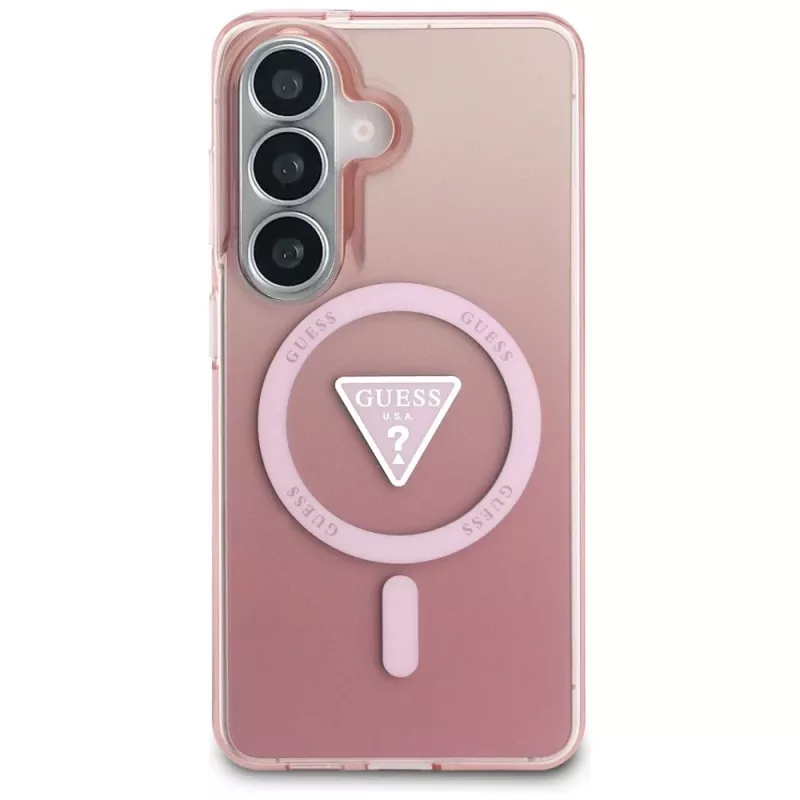 Guess IML Gradient Triangle Cover MagSafe per Samsung Galaxy S26 (rosa)