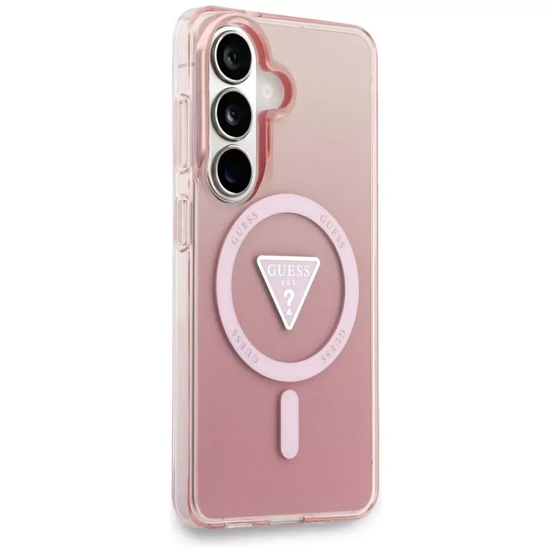 Guess IML Gradient Triangle Cover MagSafe per Samsung Galaxy S26 (rosa)