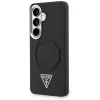 Guess Embossed Ring Triangle Logo Cover MagSafe per Samsung Galaxy S26 nero