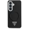 Guess Embossed Ring Triangle Logo Cover MagSafe per Samsung Galaxy S26 nero