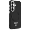 Guess Embossed Ring Triangle Logo Cover MagSafe per Samsung Galaxy S26 nero