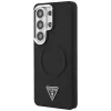 Guess Embossed Ring Triangle Logo Cover MagSafe per Samsung Galaxy S26 Ultra nero