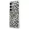 Guess IML Leopard Print Triangle Cover MagSafe per Samsung Galaxy S26, nero