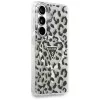 Guess IML Leopard Print Triangle Cover MagSafe per Samsung Galaxy S26, nero