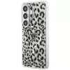 Guess IML Leopard Print Triangle Cover MagSafe per Samsung Galaxy S26 Ultra (nero)