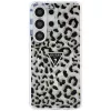 Guess IML Leopard Print Triangle Cover MagSafe per Samsung Galaxy S26 Ultra (nero)