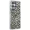 Guess IML Leopard Print Triangle Cover MagSafe per Samsung Galaxy S26 Ultra (nero)