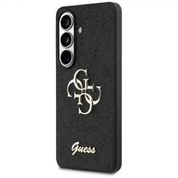 Guess Fixed Glitter Big 4G Metal Logo Cover per Samsung Galaxy S26 (nero)