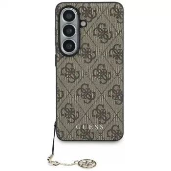 Guess 4G Classic Logo Charm Cover MagSafe per Samsung Galaxy S26 (marrone)