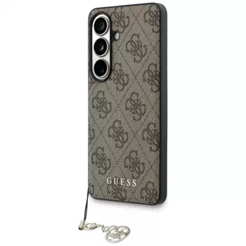 Guess 4G Classic Logo Charm Cover MagSafe per Samsung Galaxy S26 (marrone)