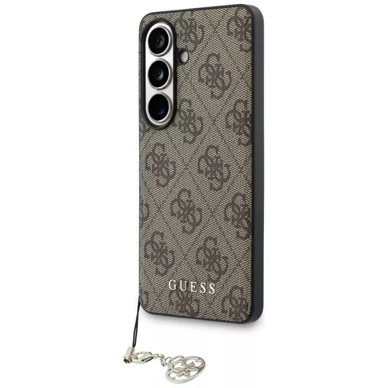 Guess 4G Classic Logo Charm Cover MagSafe per Samsung Galaxy S26 (marrone)