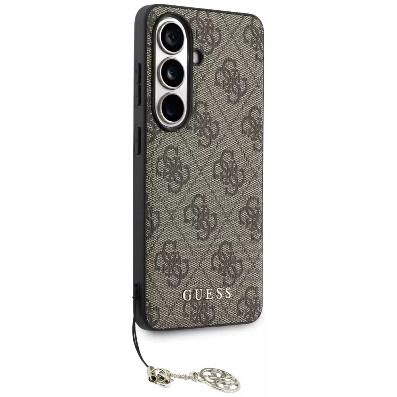 Guess 4G Classic Logo Charm Cover MagSafe per Samsung Galaxy S26 (marrone)