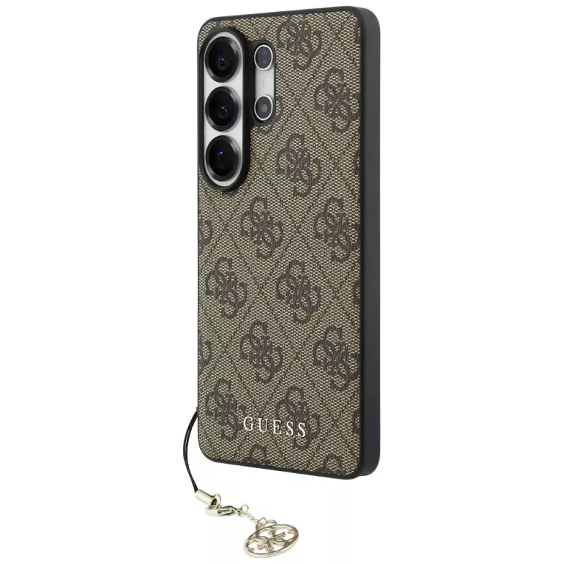 Guess 4G Classic Logo Charm Cover MagSafe per Samsung Galaxy S26 Ultra (marrone)