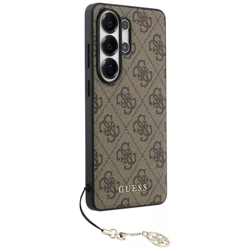 Guess 4G Classic Logo Charm Cover MagSafe per Samsung Galaxy S26 Ultra (marrone)