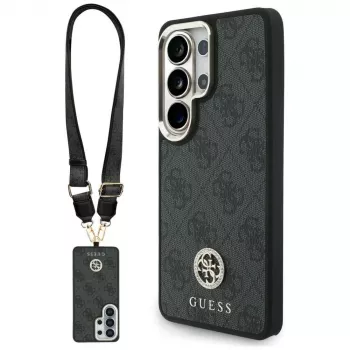 Guess 4G Big Rhinestone Triangle Strap Cover MagSafe kit per Samsung Galaxy S26 Ultra - nero