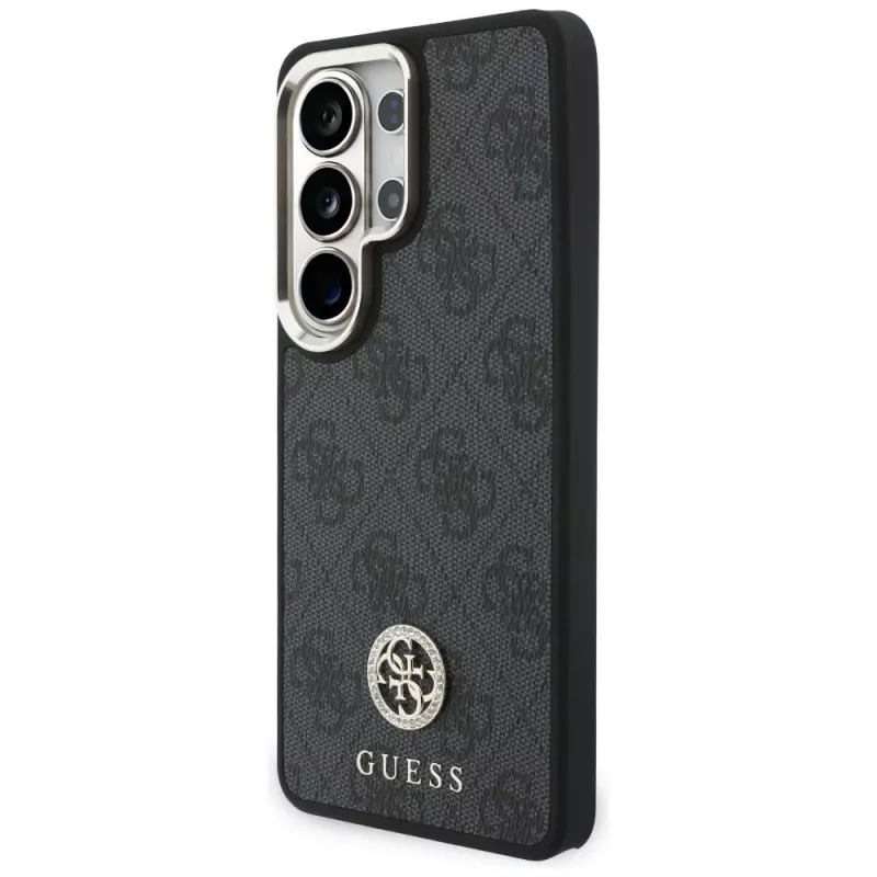 Guess 4G Big Rhinestone Triangle Strap Cover MagSafe kit per Samsung Galaxy S26 Ultra - nero