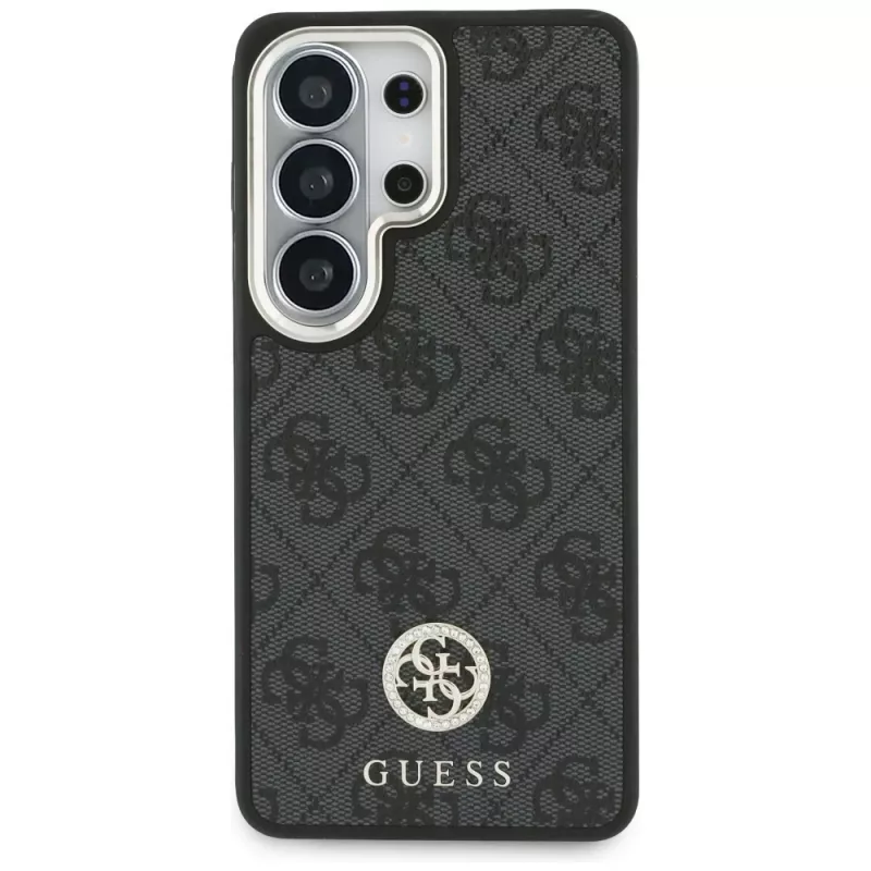 Guess 4G Big Rhinestone Triangle Strap Cover MagSafe kit per Samsung Galaxy S26 Ultra - nero