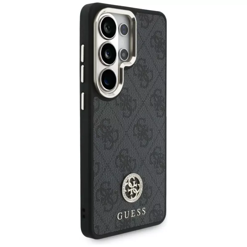 Guess 4G Big Rhinestone Triangle Strap Cover MagSafe kit per Samsung Galaxy S26 Ultra - nero