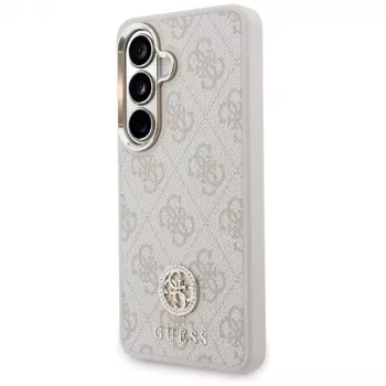 Guess 4G Big Rhinestone Triangle Strap Custodia MagSafe e Lanyard Set per Samsung Galaxy S26, Rosa